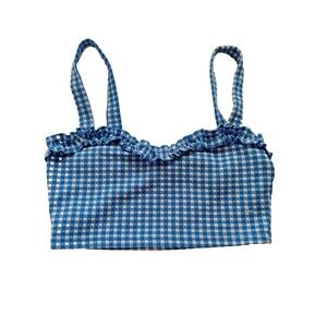 urban outfitters plaid crop tank top